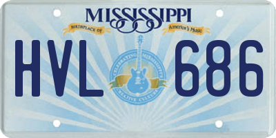 MS license plate HVL686