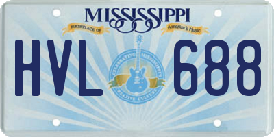 MS license plate HVL688