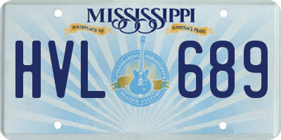 MS license plate HVL689