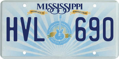 MS license plate HVL690