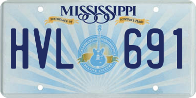 MS license plate HVL691