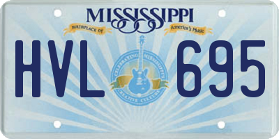MS license plate HVL695