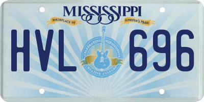 MS license plate HVL696