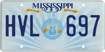 MS license plate HVL697
