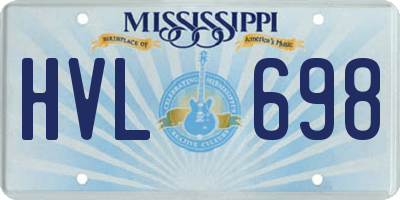 MS license plate HVL698