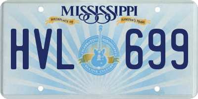 MS license plate HVL699