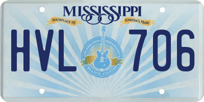 MS license plate HVL706