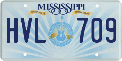 MS license plate HVL709
