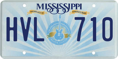 MS license plate HVL710