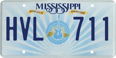 MS license plate HVL711