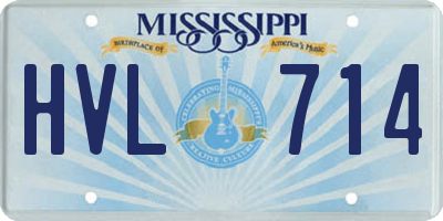 MS license plate HVL714