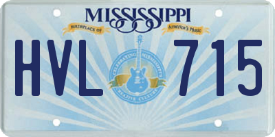 MS license plate HVL715