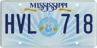MS license plate HVL718