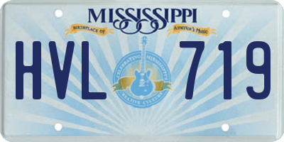 MS license plate HVL719