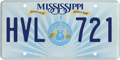 MS license plate HVL721