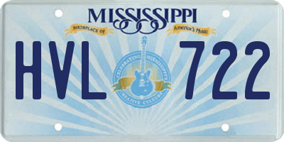 MS license plate HVL722