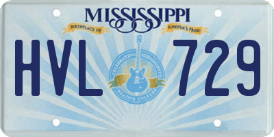 MS license plate HVL729