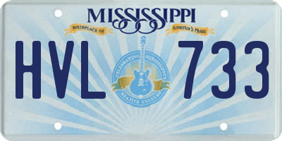 MS license plate HVL733
