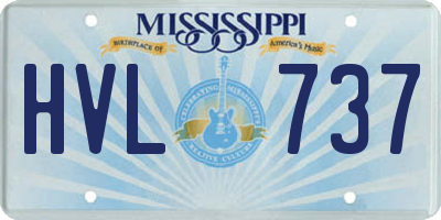 MS license plate HVL737