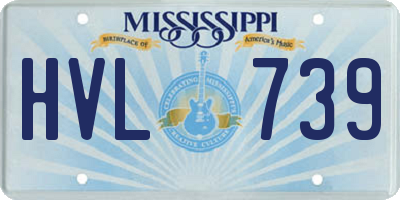 MS license plate HVL739