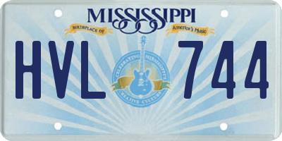 MS license plate HVL744