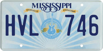 MS license plate HVL746