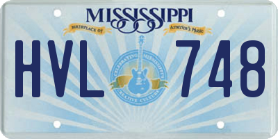 MS license plate HVL748