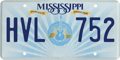MS license plate HVL752