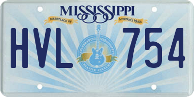 MS license plate HVL754