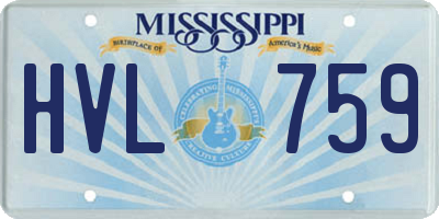MS license plate HVL759