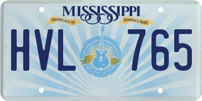 MS license plate HVL765
