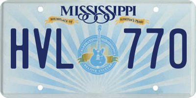 MS license plate HVL770