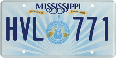 MS license plate HVL771
