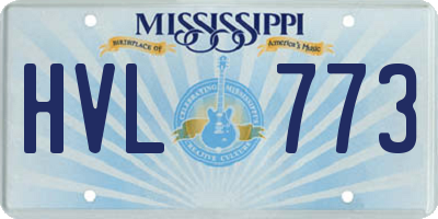 MS license plate HVL773