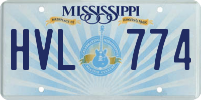 MS license plate HVL774