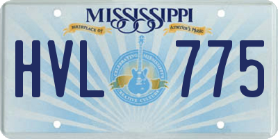 MS license plate HVL775