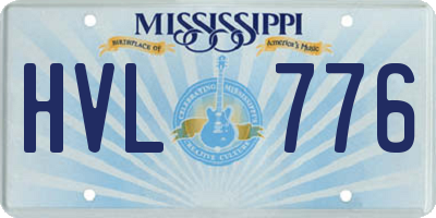 MS license plate HVL776