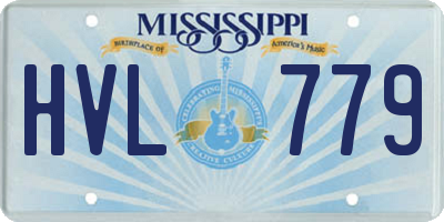 MS license plate HVL779