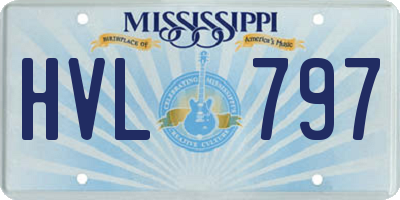 MS license plate HVL797