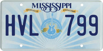 MS license plate HVL799