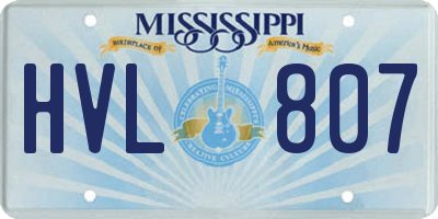 MS license plate HVL807