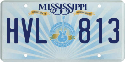 MS license plate HVL813