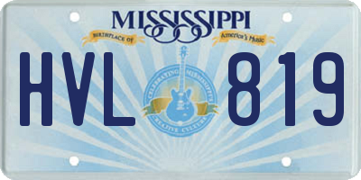 MS license plate HVL819