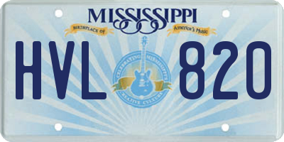 MS license plate HVL820
