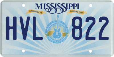 MS license plate HVL822