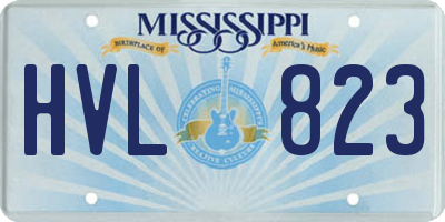 MS license plate HVL823