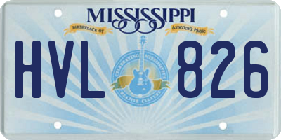MS license plate HVL826