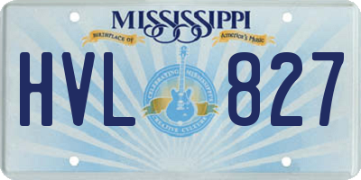 MS license plate HVL827