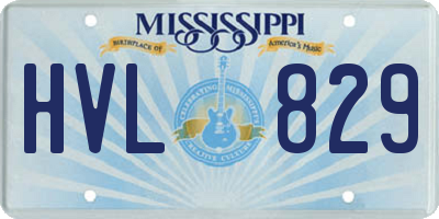 MS license plate HVL829