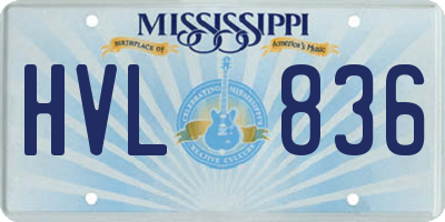 MS license plate HVL836